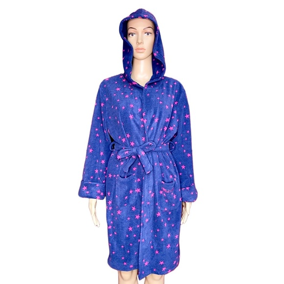 Calvin Klein Other - Calvin Klein Girls Star Print Soft and Cozy Hooded Robe Size XL 14-16